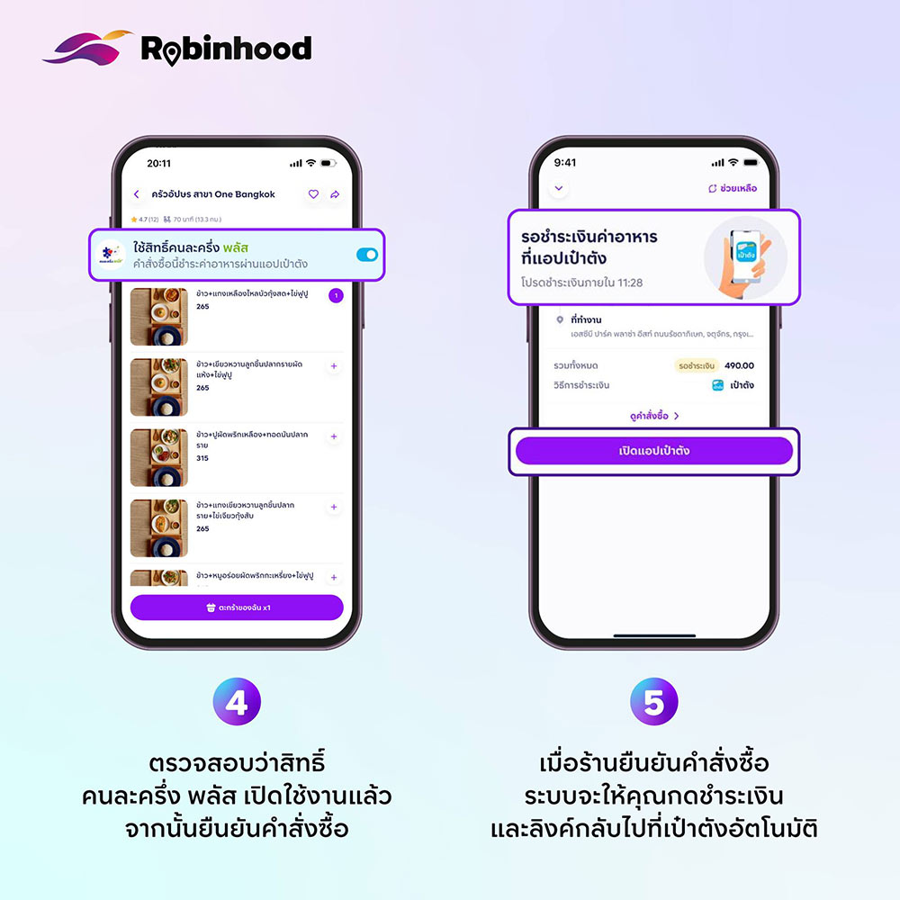 คนละครึ่งพลัส Robinhood