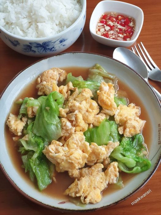 ผักกาดแก้วผัดไข่