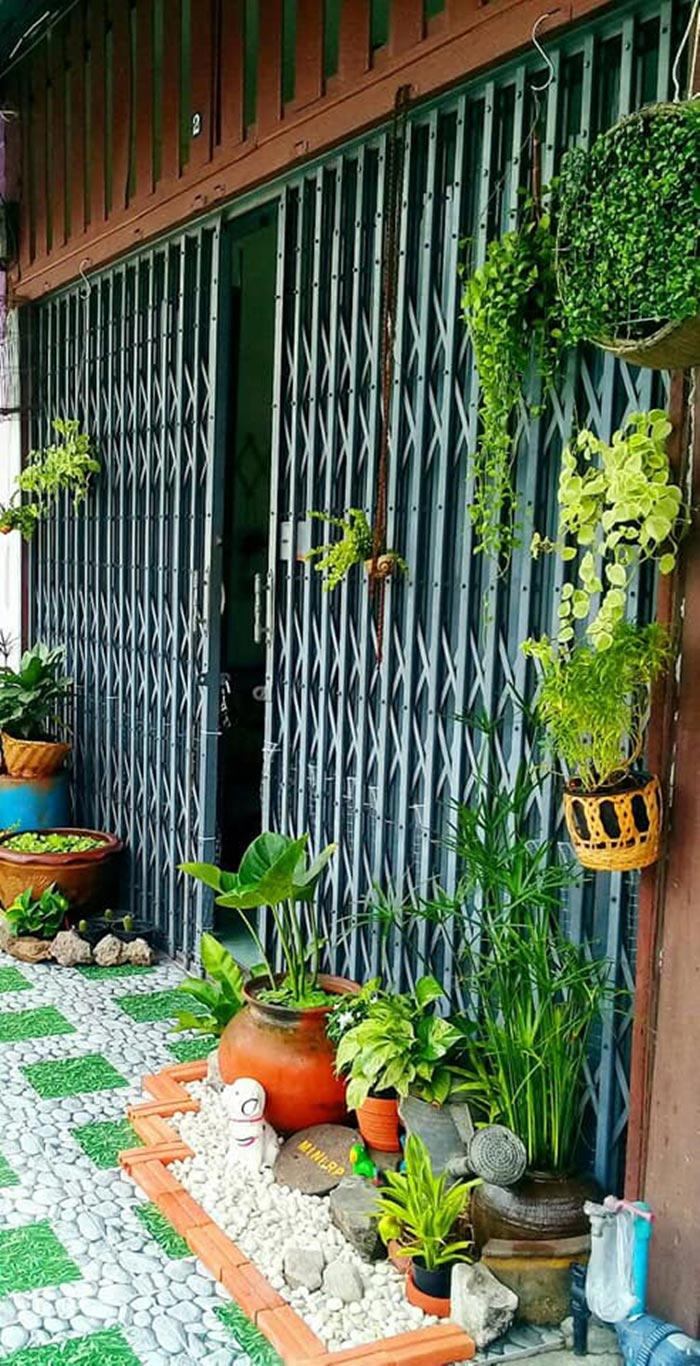 จัดสวนหน้าบ้านตึกแถว
