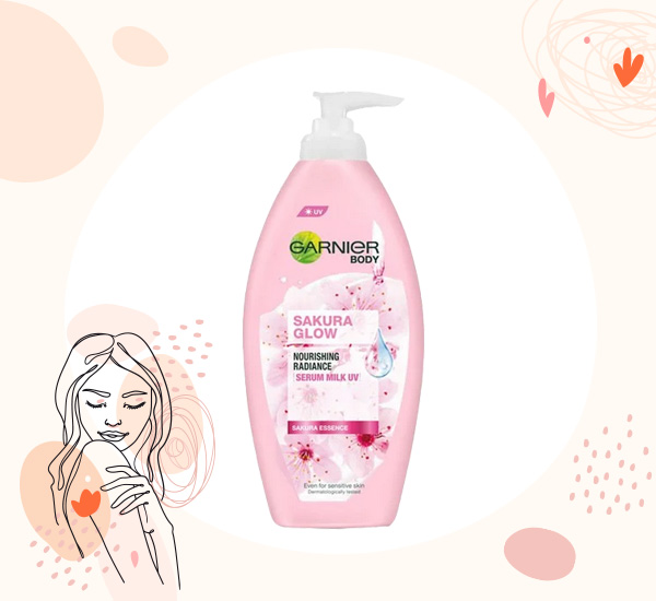 GARNIER Sakura Glow ครีมบํารุงผิวกาย