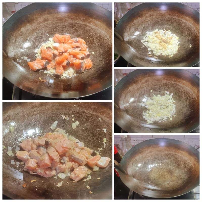 ข้าวผัดแซลมอน