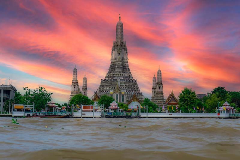 วิวจากท่าเรือวัดโพธิ์