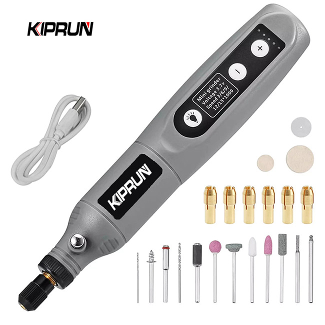 Kiprun ชุดเครื่องมือสว่านไฟฟ้าไร้สาย 3.7V
