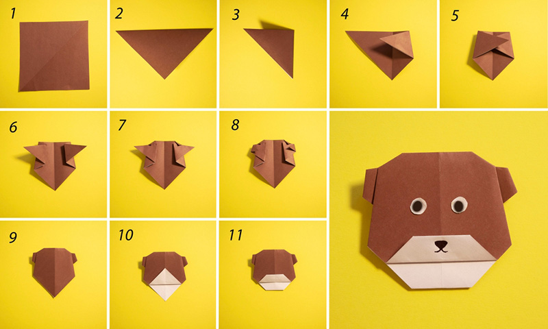 วิธีพับกระดาษ DIY รูปหมี