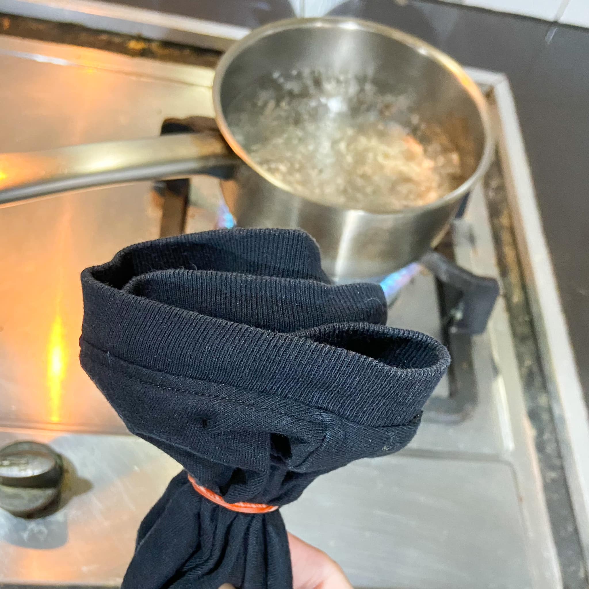 คอเสื้อยืดย้วย