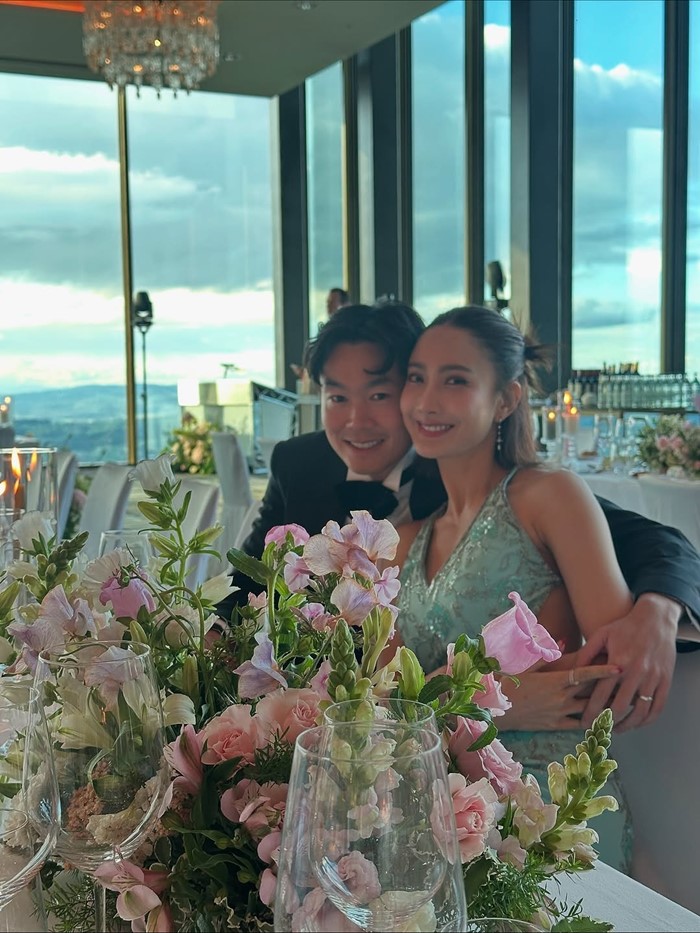 แต้ว ณฐพร ไฮโซณัย ควงคู่ร่วมงานแต่งเพื่อนที่สวิตเซอร์แลนด์