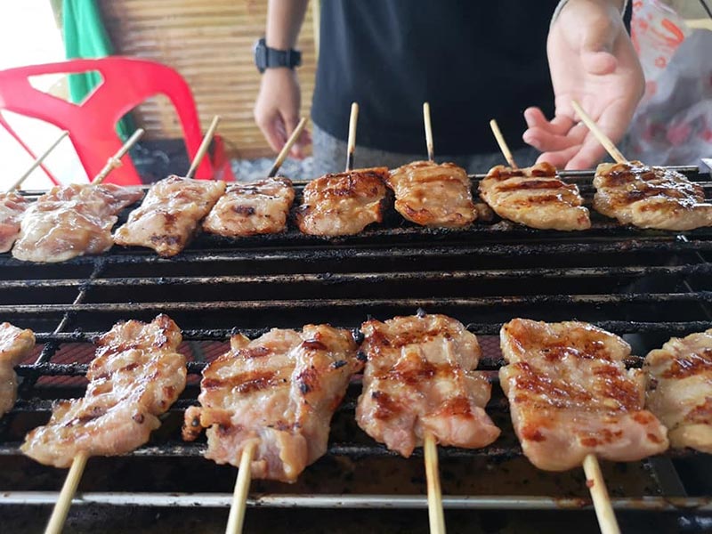หมูปิ้ง บ้านคลองแค บ้านแพ้ว