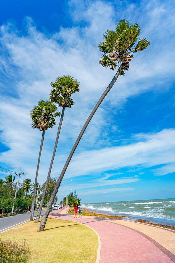 ถนนเลียบชายหาดปราณบุรี จังหวัดประจวบคีรีขันธ์ 