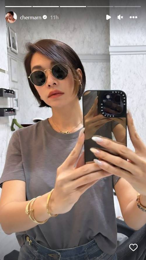 พลอย เฌอมาลย์ ผมสั้น