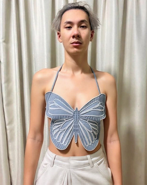 ส่องเทรนด์ ชุดผีเสื้อ จาก Beauty Cam ใช้ AI แต่งภาพเปลี่ยนชุดให้แซ่บทั่วโซเชียล