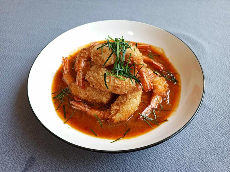 ฉู่ฉี่กุ้งทอด
