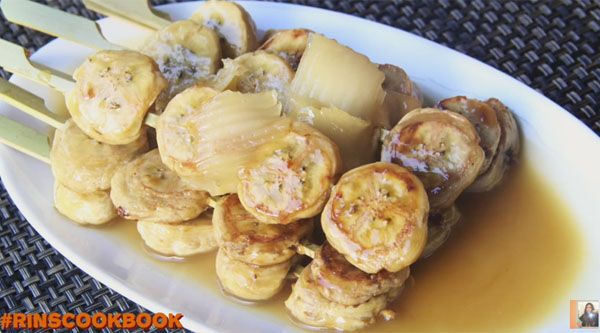 กล้วยปิ้งราดซอสมะพร้าวอ่อน