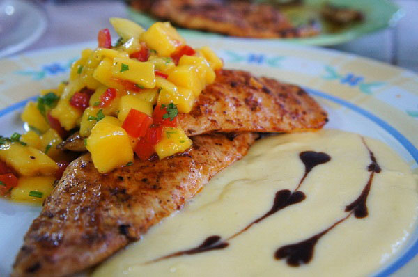 ไก่ย่างซอสมะม่วง