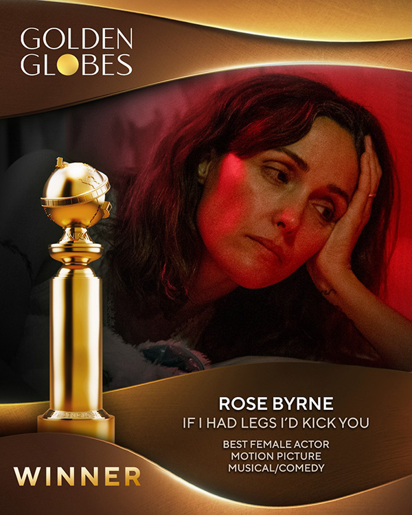 โรส เบิร์น จาก If I Had Legs I'd Kick You รางวัลนักแสดงภาพยนตร์หญิงยอดเยี่ยม ประเภทตลก/มิวสิคัล รางวัลลูกโลกทองคำ Golden Globes 2026 ครั้งที่ 83