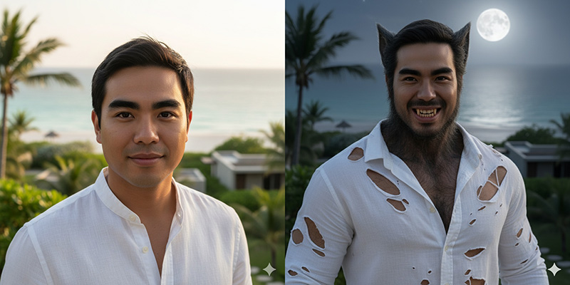 แต่งรูปมนุษย์หมาป่า