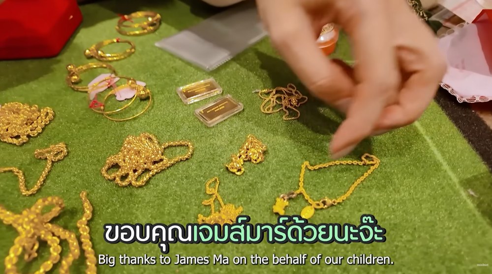 ป๊อก มาร์กี้ เปิดทองรับขวัญลูก มีก้า มีญ่า ลั่นเยอะจนตกใจ