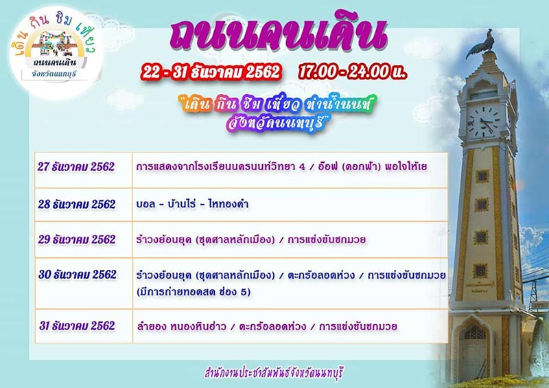 เที่ยวงานเดิน กิน ชิม เที่ยว ท่าน้ำนนท์ 