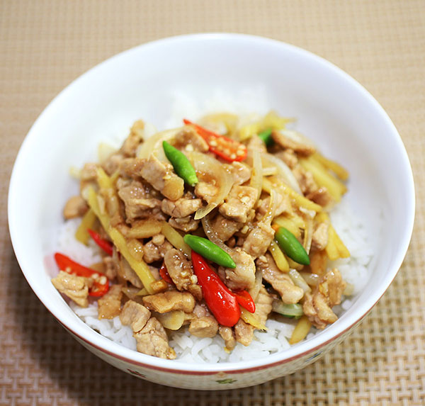 หมูผัดขิง