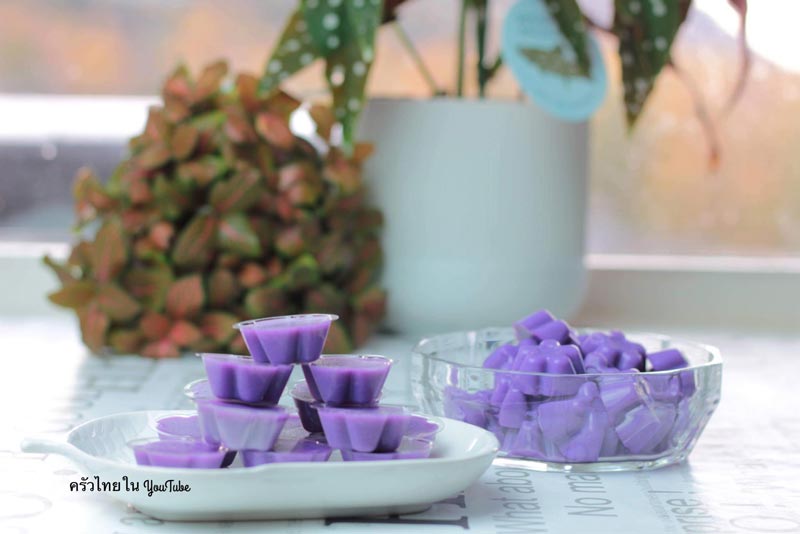 วุ้นนมสดมันม่วง