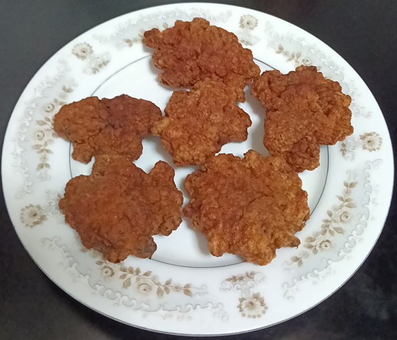 กุ้งป๊อปปาปริก้า เมนูของทอด ของกินเล่น อาหารว่าง