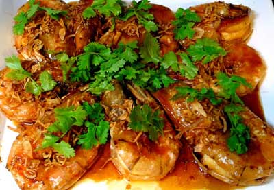 กุ้งทอดซอสมะขาม