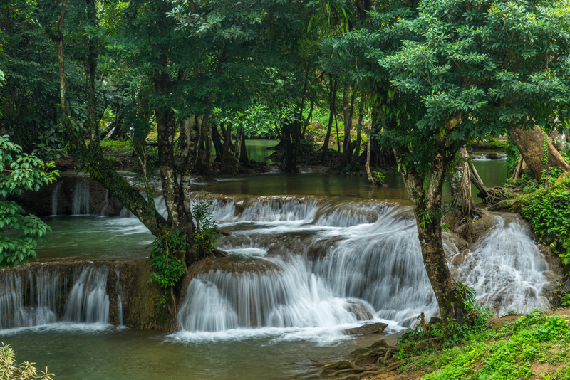 ที่เที่ยวน้ำตกกาญจนบุรี น้ำตกเกริงกระเวีย