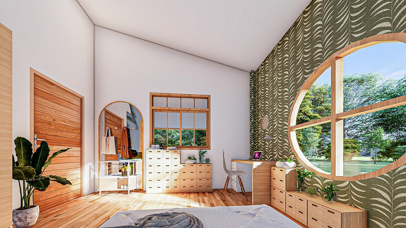 แบบบ้านชั้นเดียวในสวน