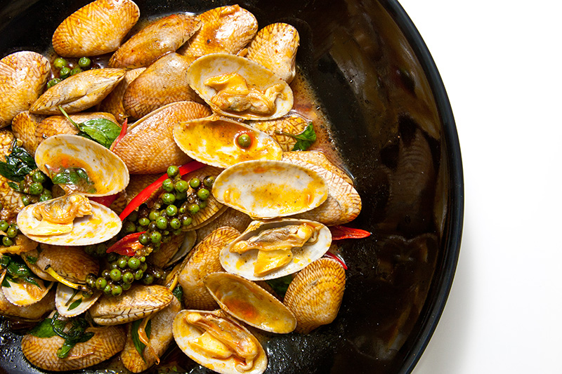 สูตรผัดหอยลาย หอยลายผัดฉ่า สูตรอาหารไทย