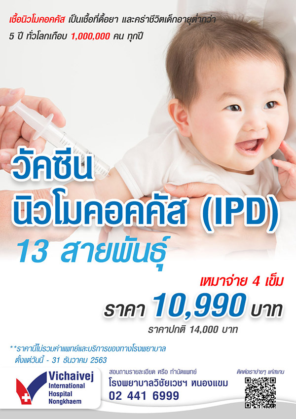 ราคาวัคซีนปอดอักเสบ