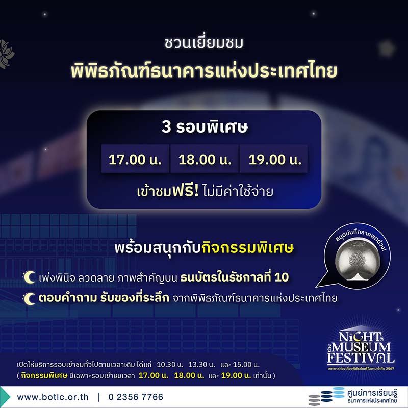 Night at the Museum Festival 2024 ศูนย์การเรียนรู้แบงก์ชาติ