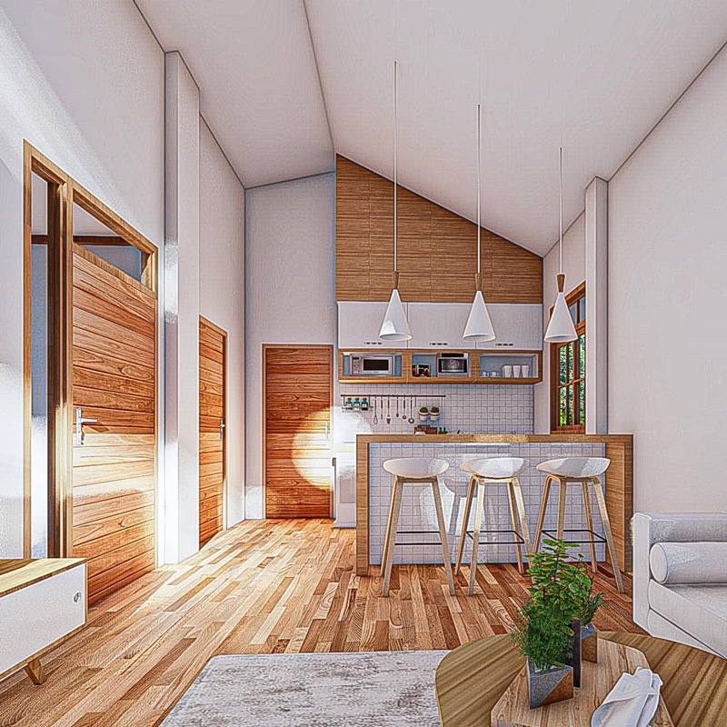 แบบบ้านชั้นเดียวในสวน