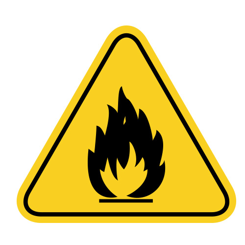 สัญลักษณ์วัถตุไวไฟ (Flammable)