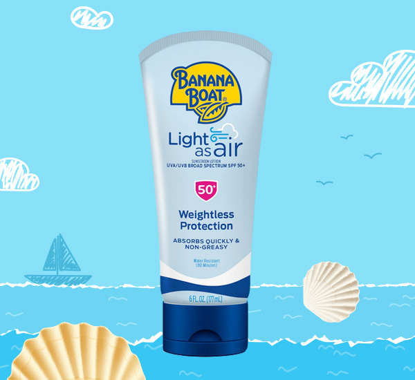 Banana Boat Light As Air Sunscreen Lotion UVA/UVB SPF50+