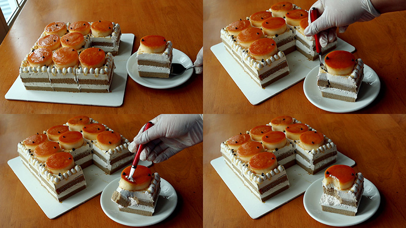 Cheese Flan Coffee Cake เค้กกาแฟเลเยอร์ สูตรขนมเค้ก สูตรขนม