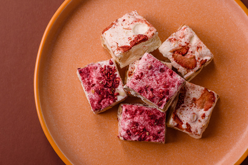 นูกัตรสสตรอเบอร์รี รวมสูตรนูกัต Nougat ตังเมไต้หวัน สูตรขนม