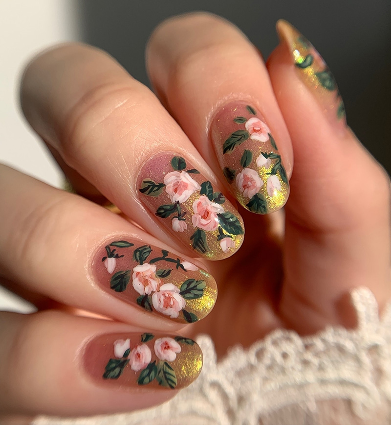 ลายเล็บดอกไม้