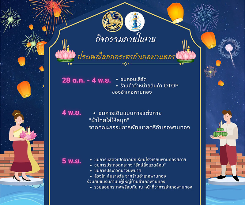 ลอยกระทง 2568 อำเภอพานทอง จังหวัดชลบุรี