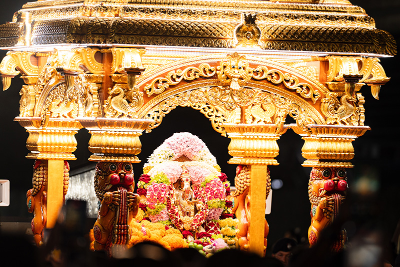 องค์พระพิฆเนศ ในงานนวราตรี ปี พ.ศ. 2568