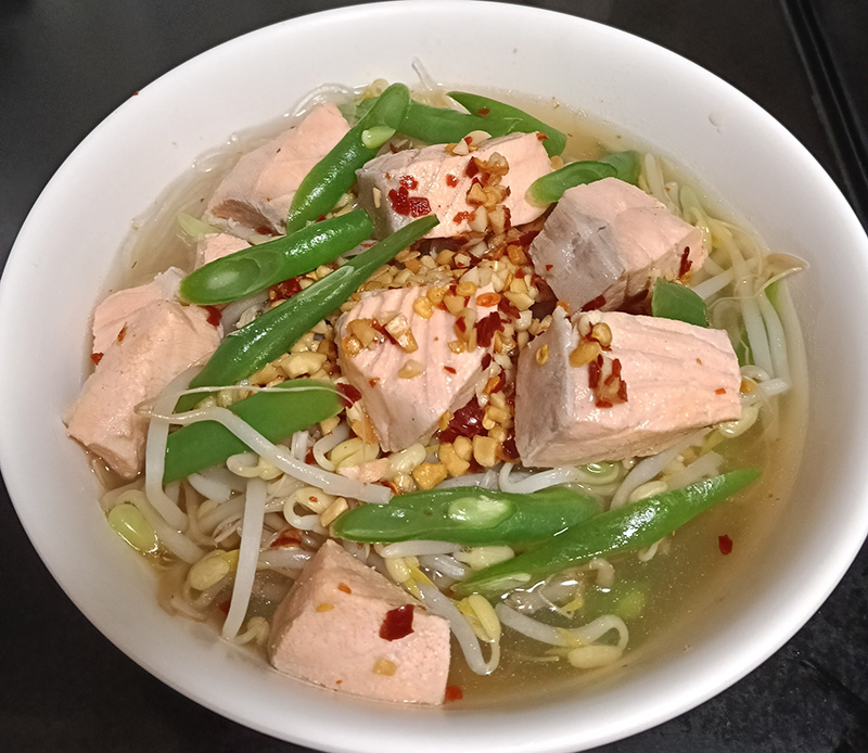 ก๋วยเตี๋ยววุ้นเส้นแซลมอน ก๋วยเตี๋ยว เมนูวุ้นเส้น สูตรอาหาร