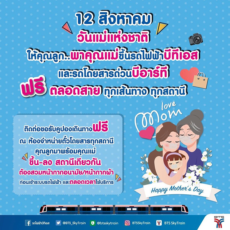 สถานที่จัดงานวันแม่ 2563