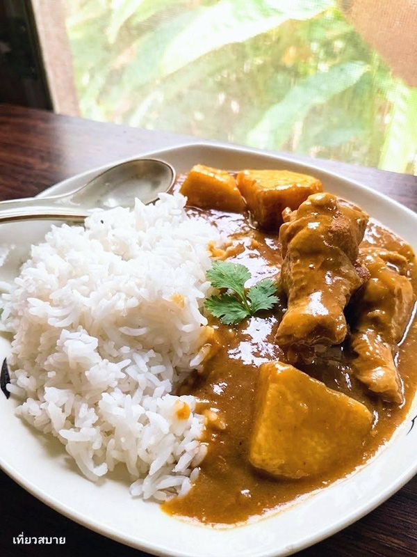แกงกะหรี่ไก่ใส่มันพร้าว เมนูแกงกะหรี่ อาหารไทย สูตรอาหาร