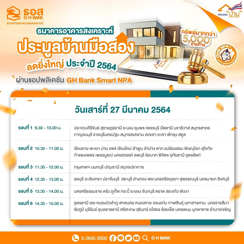 ธอส. เปิดประมูลบ้านมือสอง