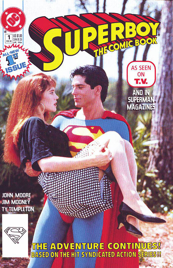 ภาพ Gerard Christopher ขณะสวมชุด Superman ในซีรีส์ Superboy