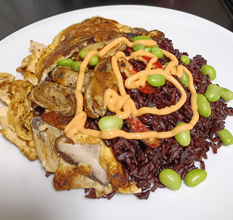 ไข่เจียวเผ็ดเห็ดหอมหอยแมลงภู่ เมนูไข่ สูตรอาหาร
