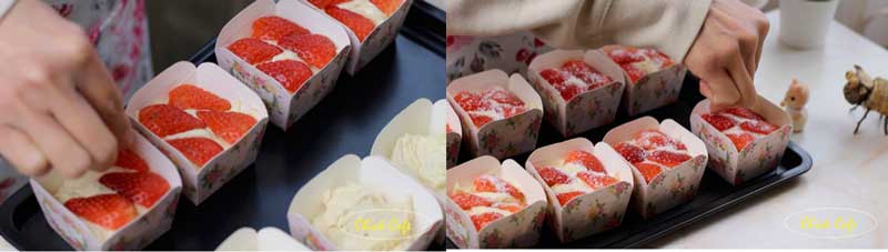 เค้กสตรอว์เบอร์รีหน้ากรอบ