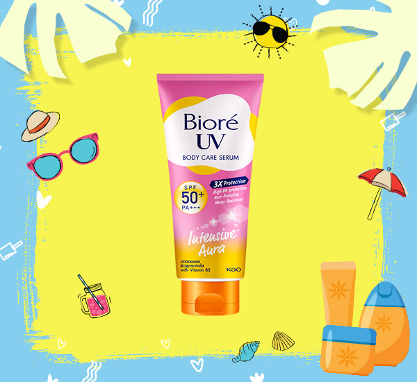 Biore UV Body Care Serum Intensive Aura SPF50+ PA+++ ครีมกันแดด