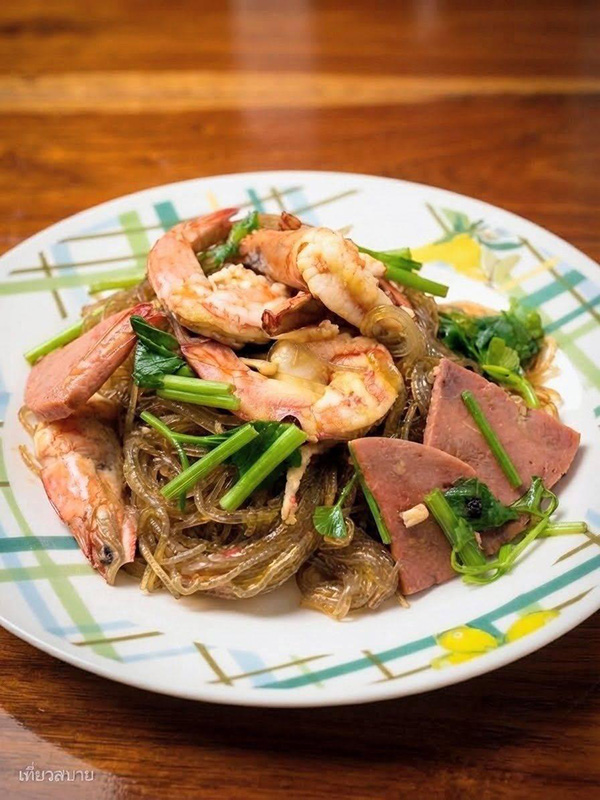 กุ้งอบวุ้นเส้นใส่เนย เมนูกุ้ง เมนูอบวุ้นเส้น สูตรอาหาร