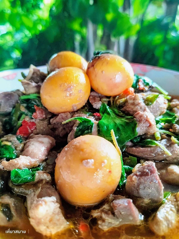 ผัดกะเพราพวงไข่อ่อน เมนูผัดกะเพรา อาหารไทย สูตรอาหาร