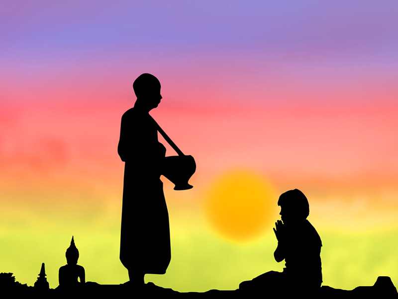 ฝันว่าพระให้พร