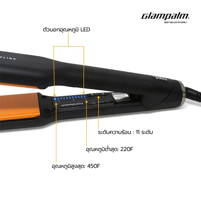 เครื่องหนีบผมเกาหลี Glampalm GP501CL